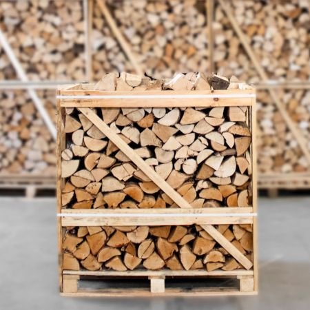 Halve pallet ovengedroogd gekloofd berken/essen haardhout mix 25cm - Afbeelding 3