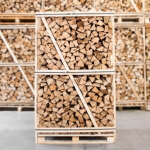 Hele pallet ovengedroogd gekloofd berken/essen haardhout mix 25cm